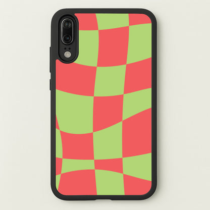 Abstract Red And Green Christmas Pattern Huawei P20 Case