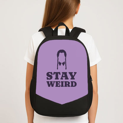 Stay Weird Purple School Bag
