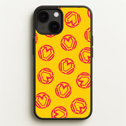 Metal Heart Pattern iPhone 13 Case