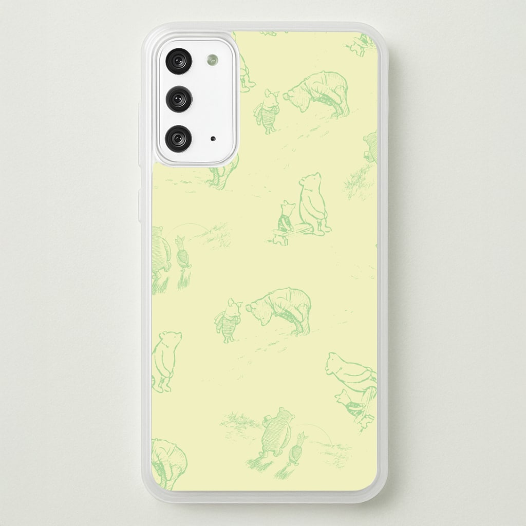 Sketched Winnie Pattern Galaxy Note 20 Case