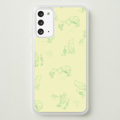Sketched Winnie Pattern Galaxy Note 20 Case