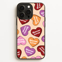 Horror Lover Hearts Pattern iPhone 16 Pro Max Case