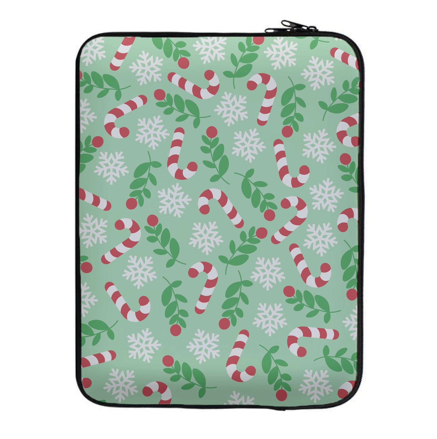 Snow Green Pattern Laptop Sleeve