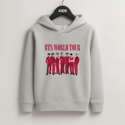 K-Pop Band World Tour 2026 Grey Kids Hoodie