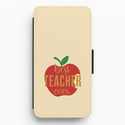 Apple Best Teacher Ever Flip / Wallet Phone Case 1