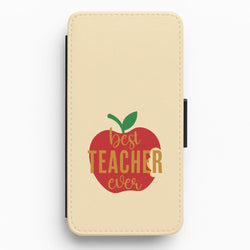 Apple Best Teacher Ever Flip / Wallet Phone Case