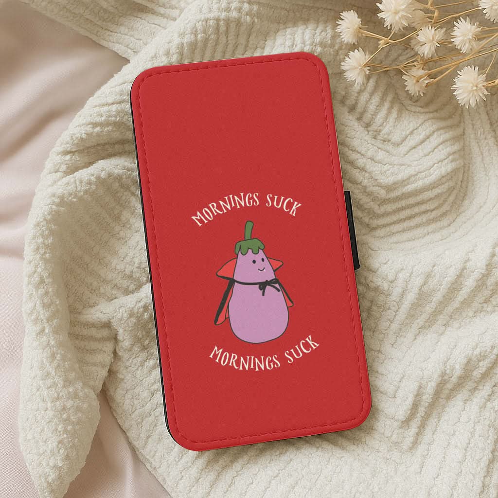 Mornings Suck Plush - Halloween Leather Phone Case