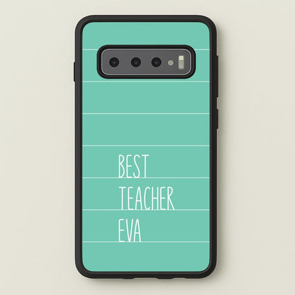 Best Teacher Eva Galaxy S10 Plus Case
