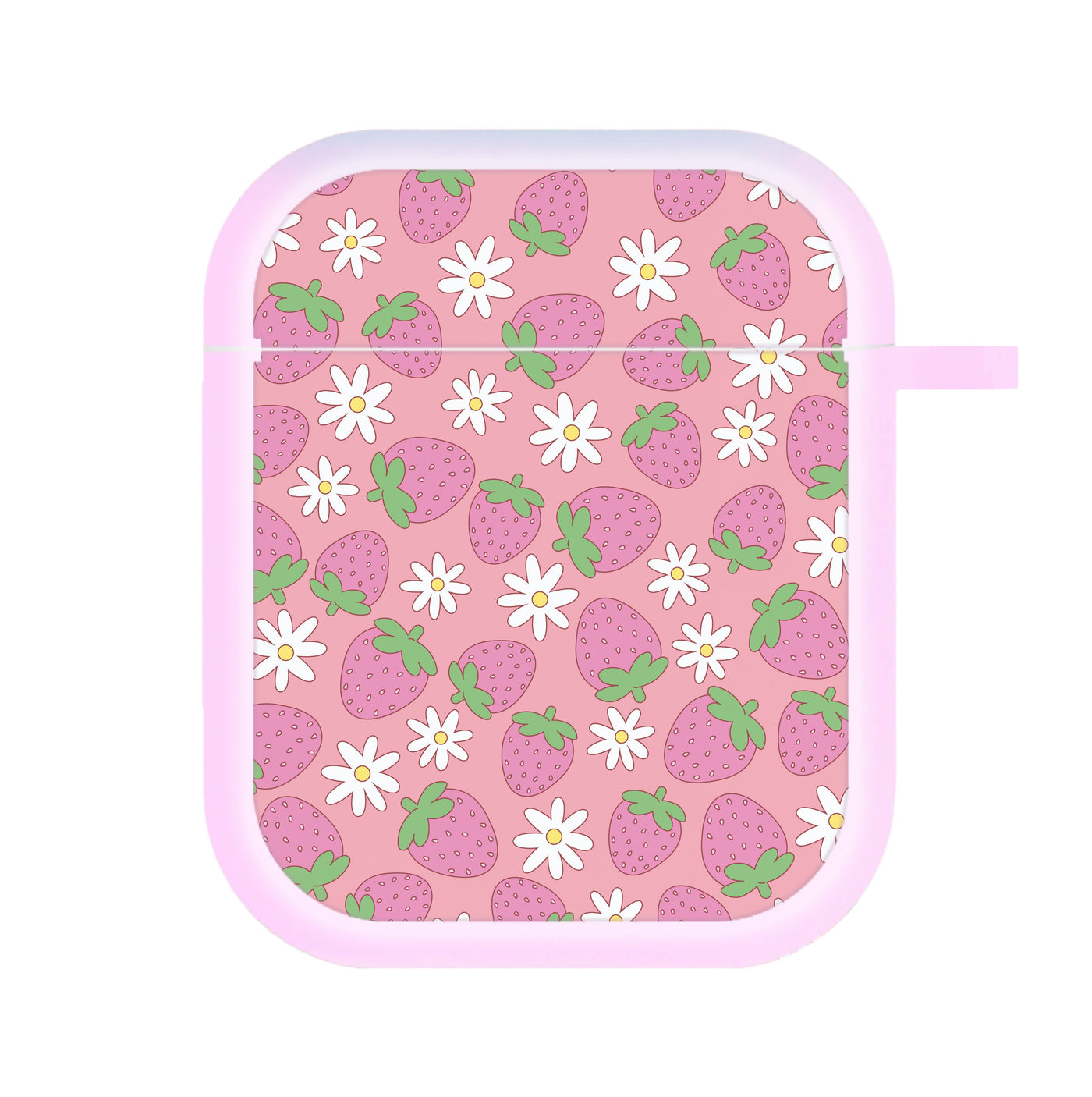 Pink Strawberries - Spring Patterns AirPods Case