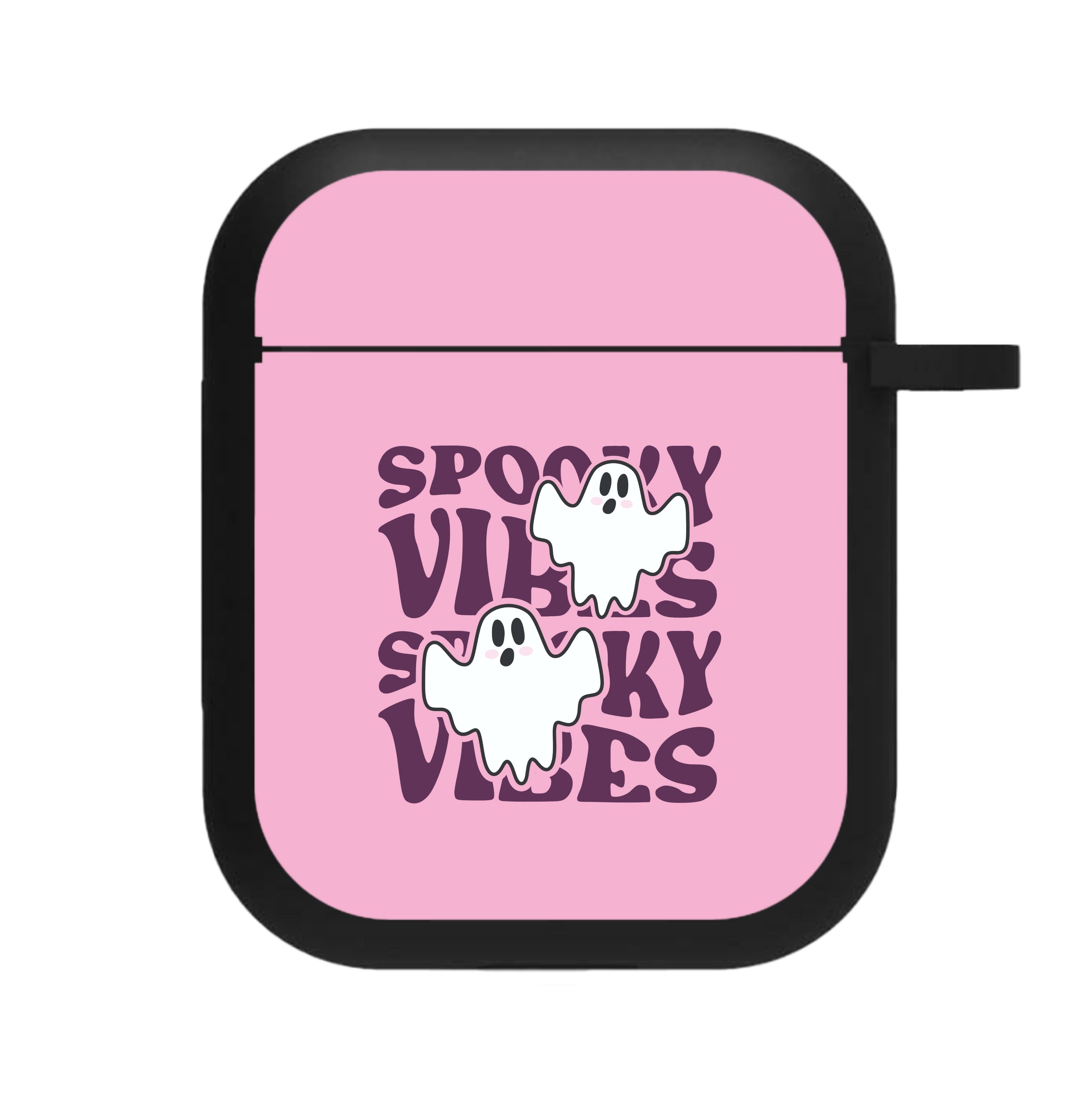 Spooky Vibes Pink AirPods Case