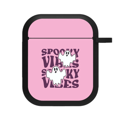 Spooky Vibes Pink AirPods Case