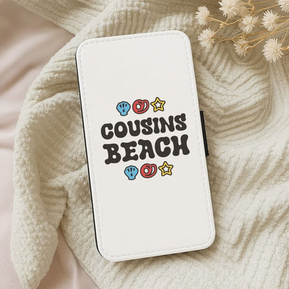 Cartoon Cousins Beach Leather Phone Case