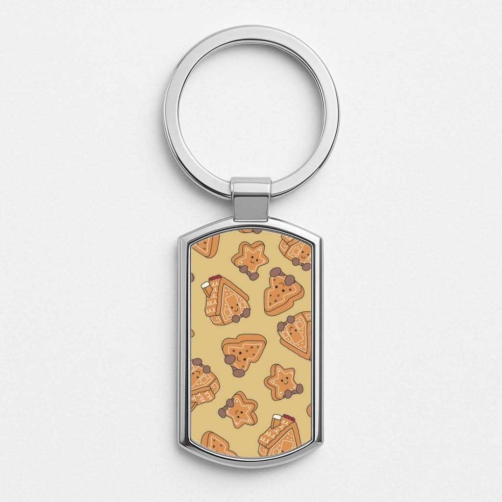Gingerbread Plushies Pattern Luxury Keyring