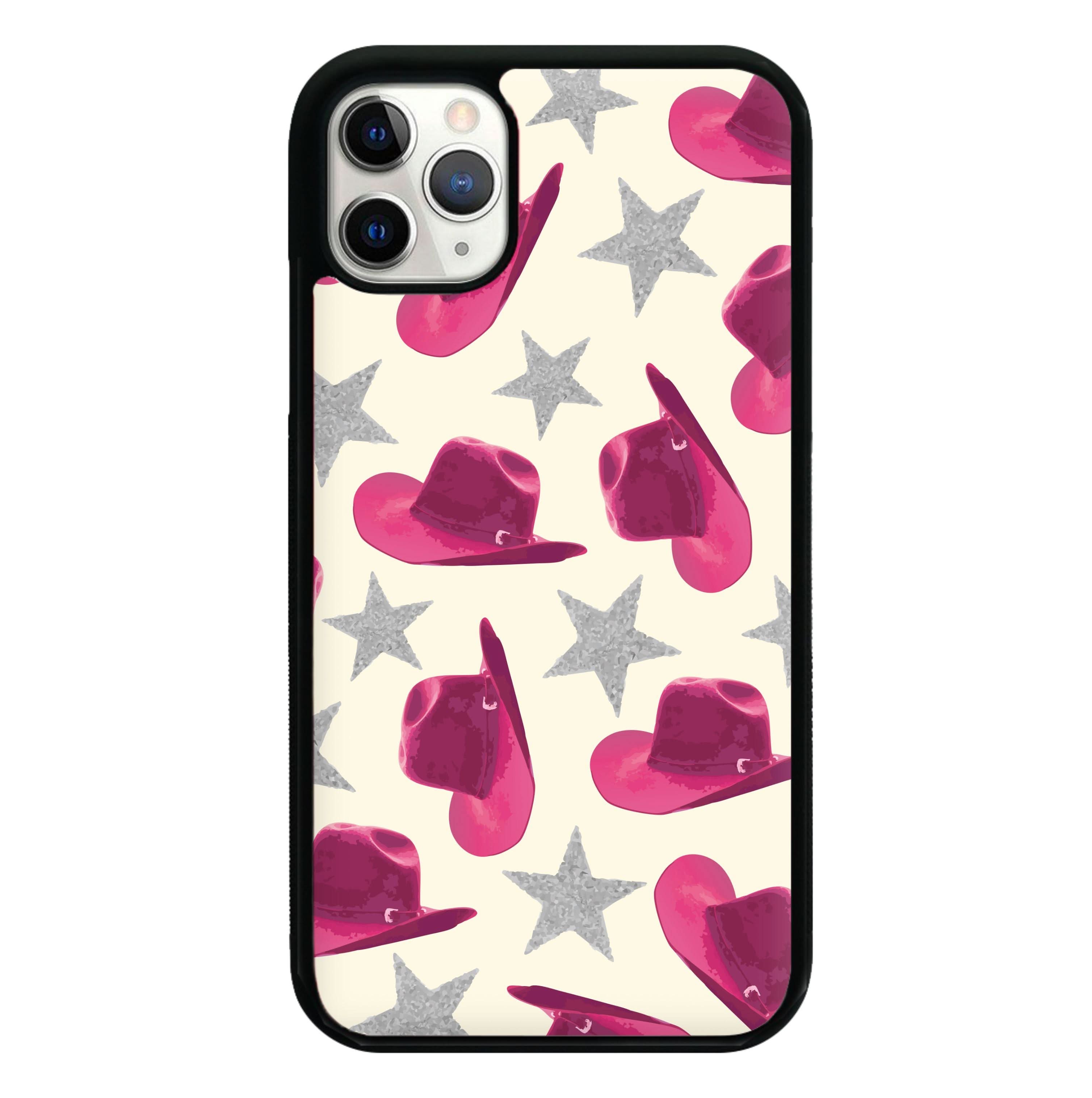 Pink Cowboy Hats And Stars Pattern Phone Case