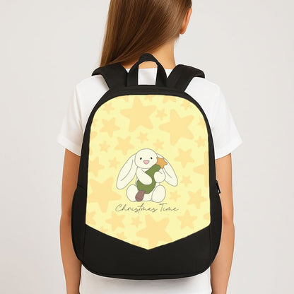 Christmas Bunny Stars Plush School Bag