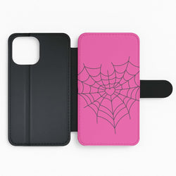 Spiderweb Hearts II Flip Phone Case