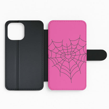 Spiderweb Hearts II Flip Phone Case