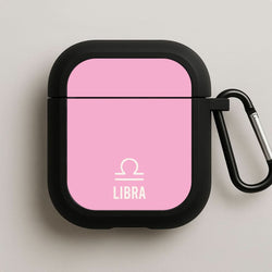 Libra Pastel Zodiac Black AirPods Case