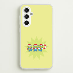 Cute Green Aliens Candycane Galaxy A14 Case