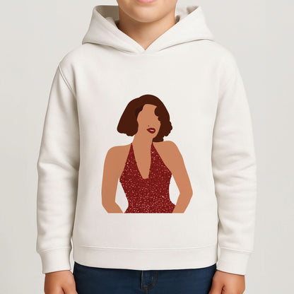 Red Sparkly Dress Boys Hoodie