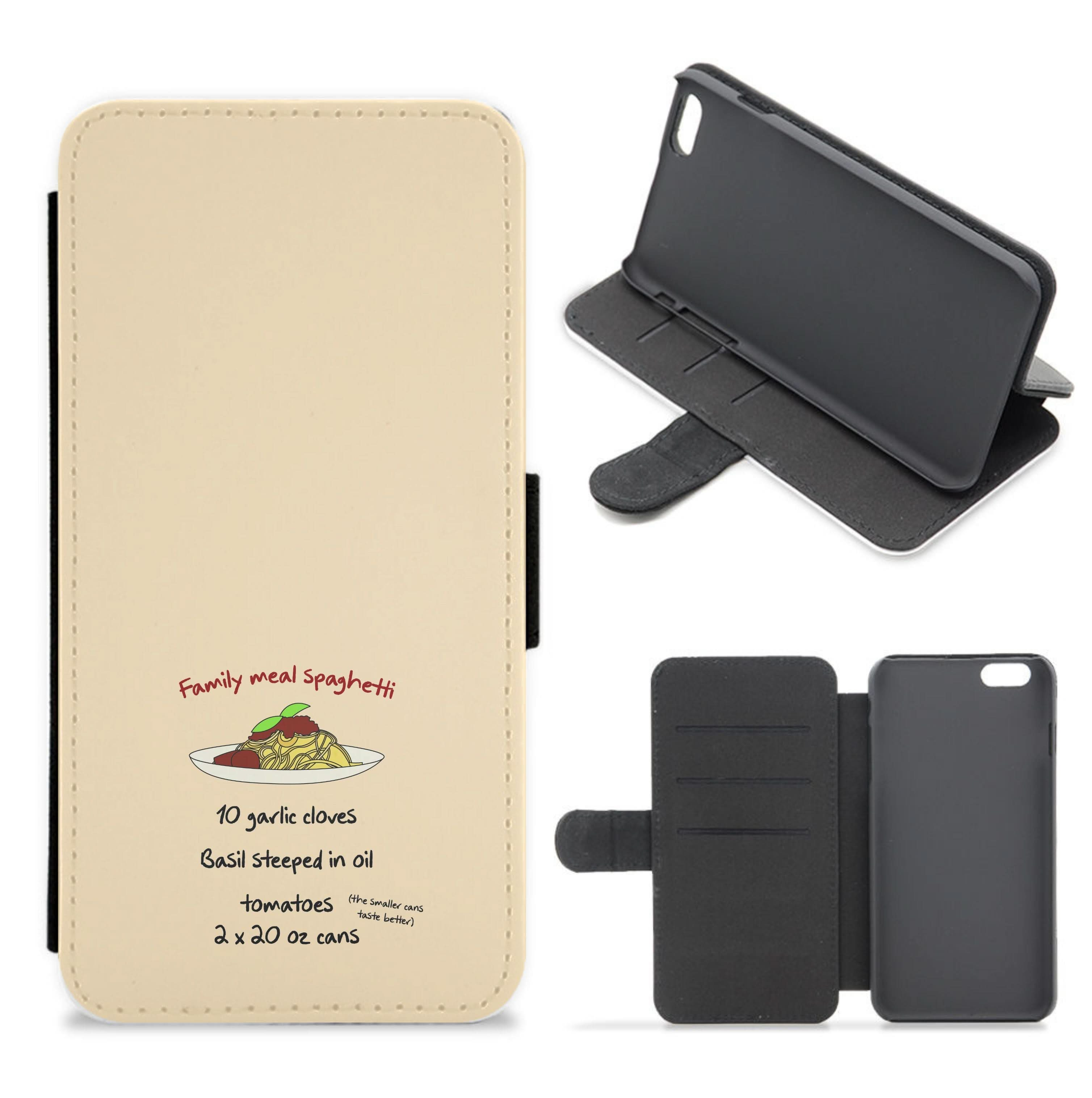 Family Meal Spaghetti Flip / Wallet Phone Case