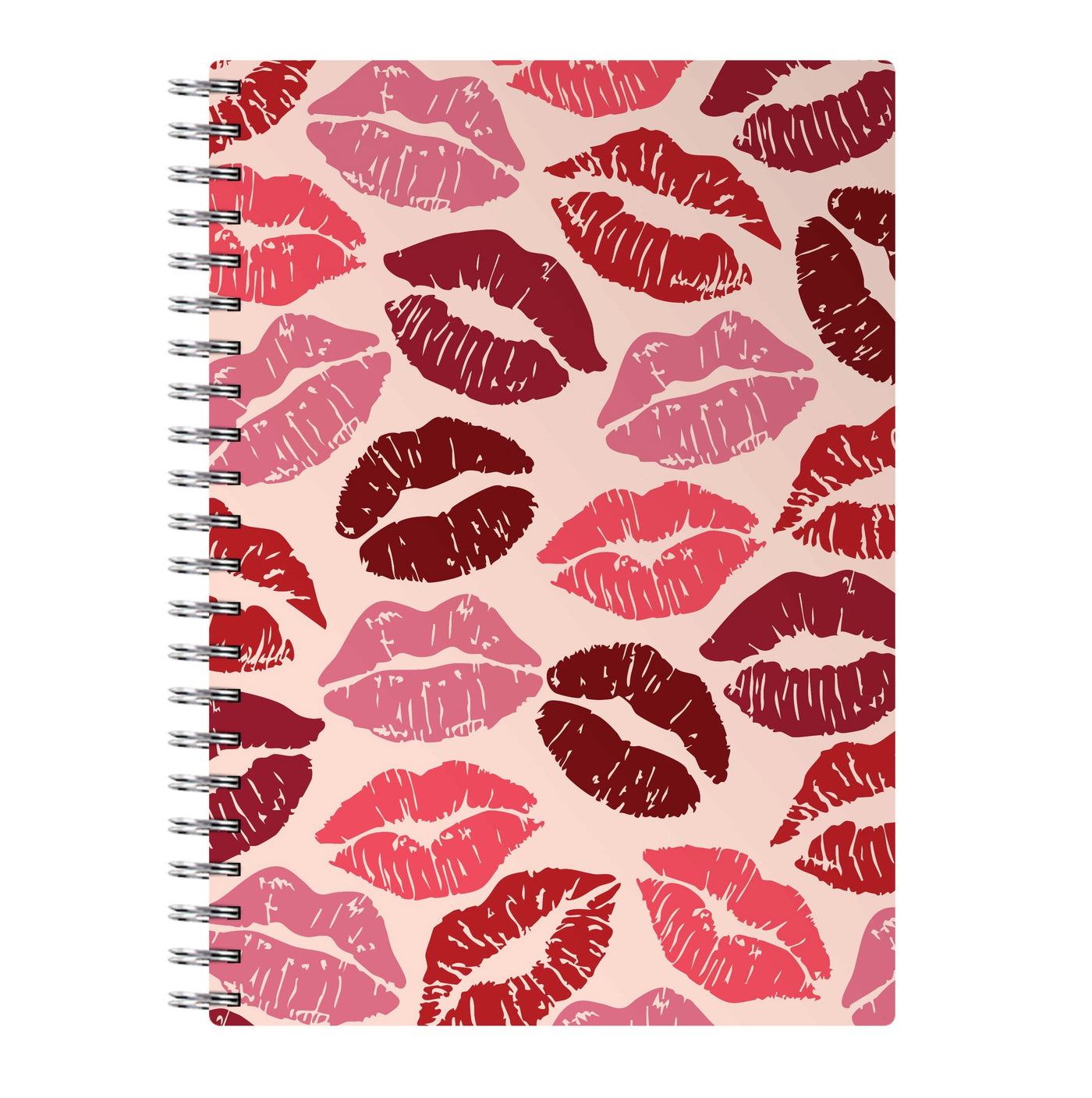 Valentine's Lips Pattern Notebook