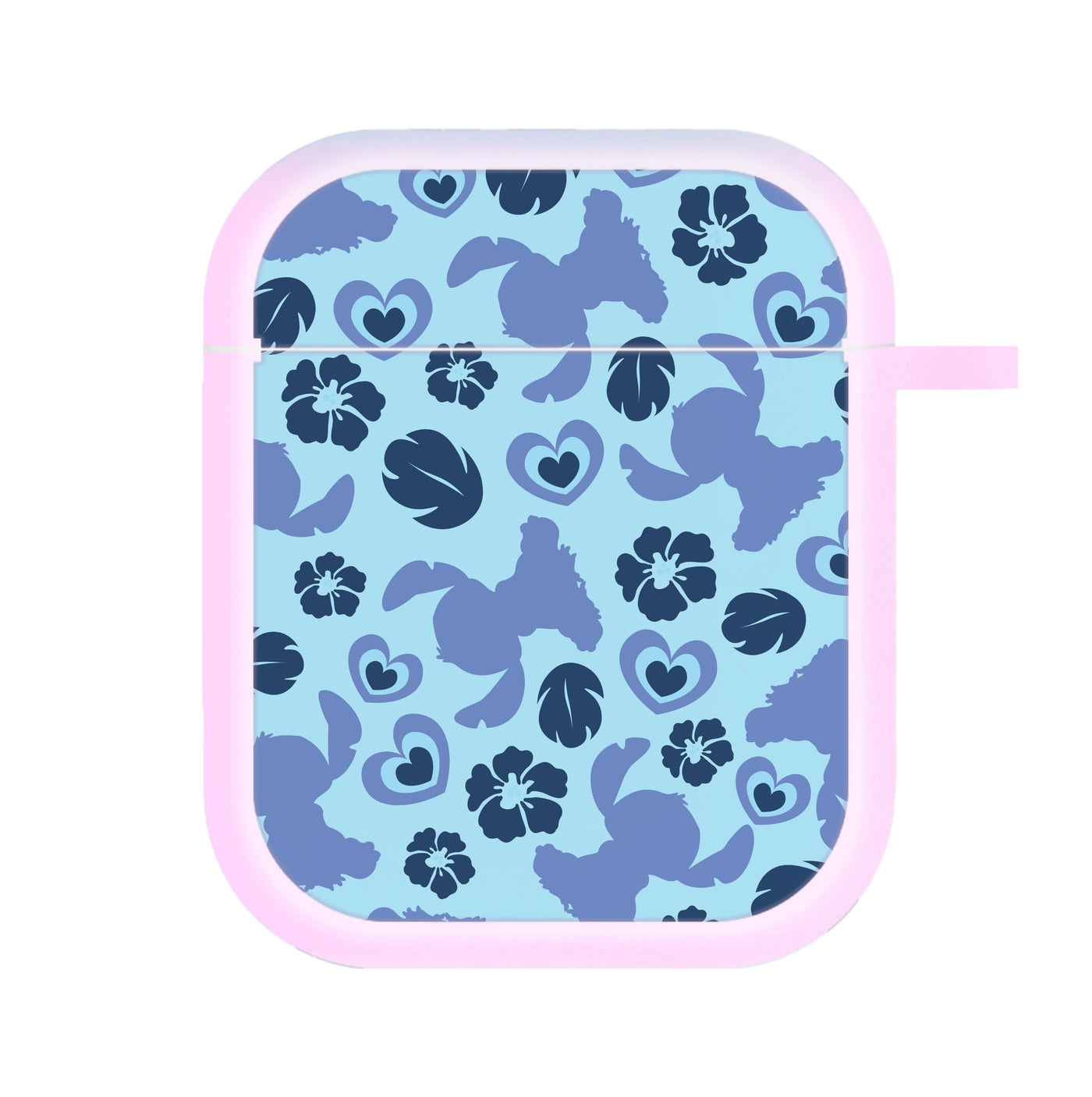 Blue Alien Silhouette Pattern AirPods Case