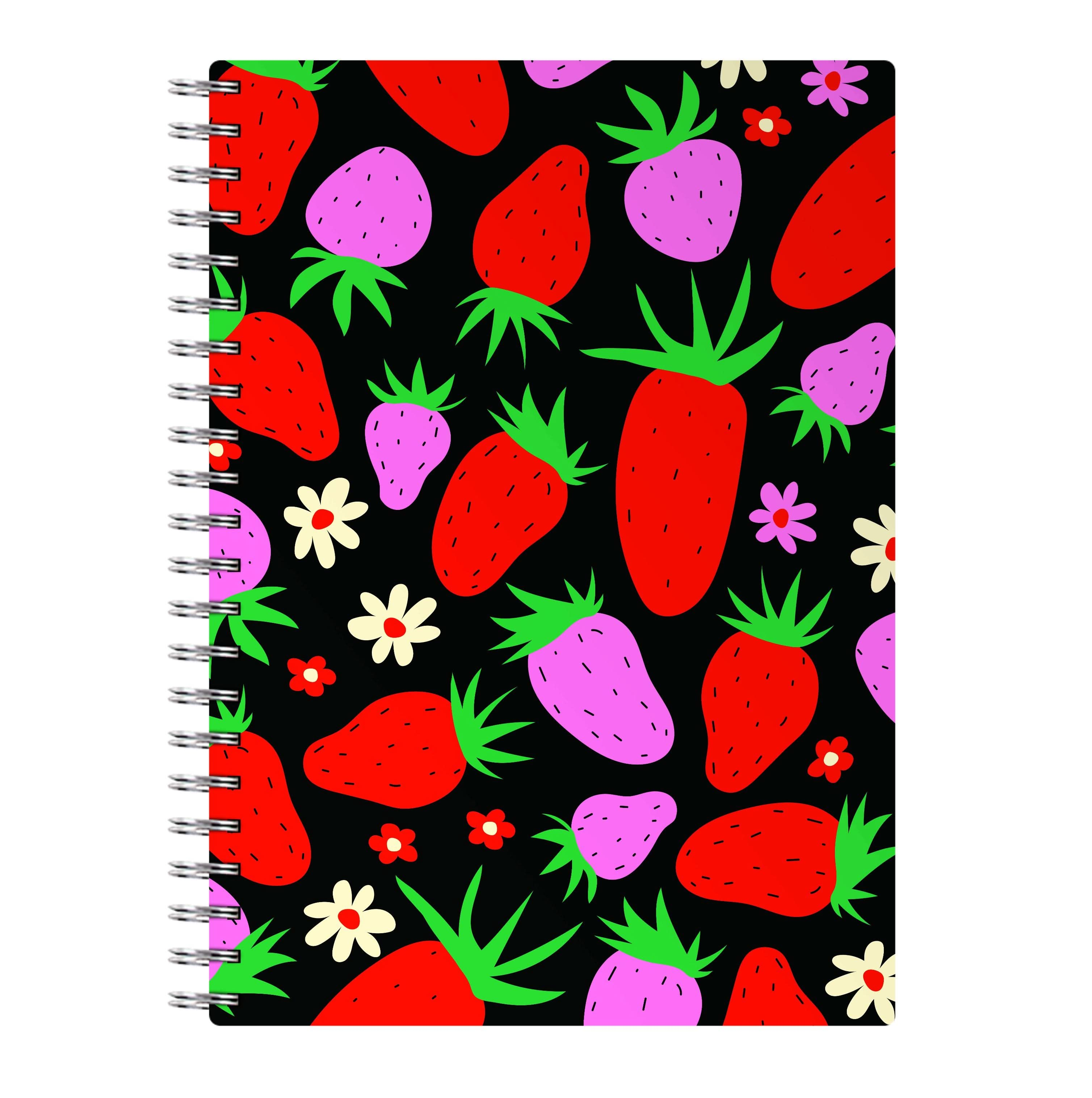 Abstract Strawberries Pattern Notebook