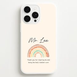 Biege Personalised Teacher Rainbow  iPhone 13 Pro Max Case