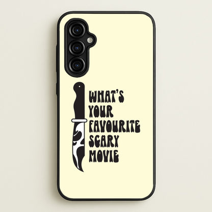 What's Your Favourite Scary Movie Trippy Galaxy A54 Case