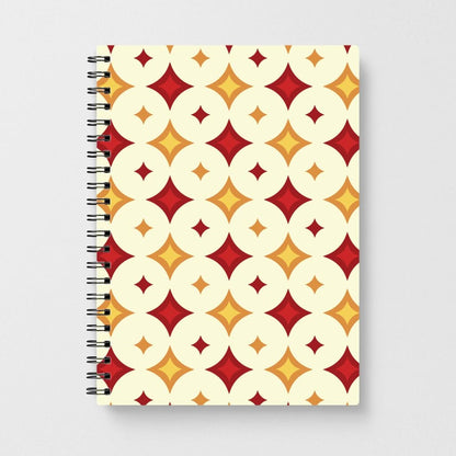 Geometric Christmas Stars Pattern Notebook