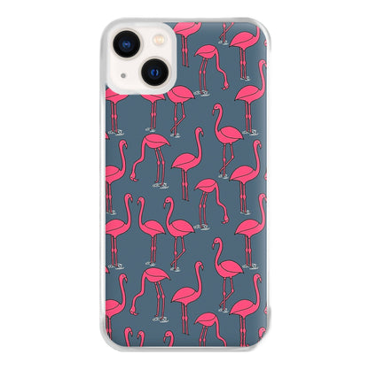 Basic Pink Flamingo Pattern Phone Case