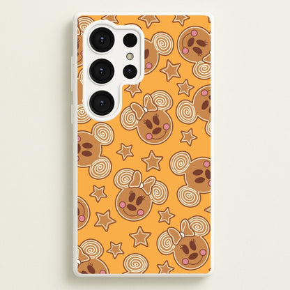 Cartoon Mouse Gingerbread Pattern Galaxy S25 Ultra Case
