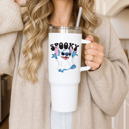 Spooky Cute Blue Alien Tumbler