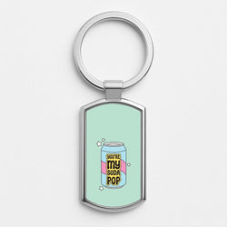 My Soda Can Silver Metal Keyring