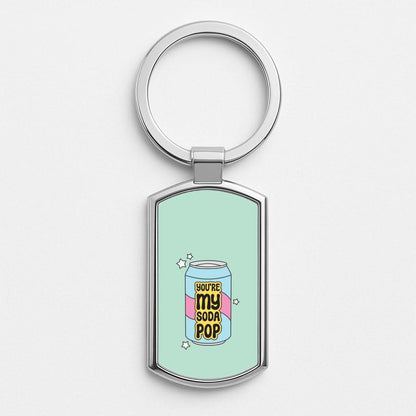 My Soda Can Silver Metal Keyring