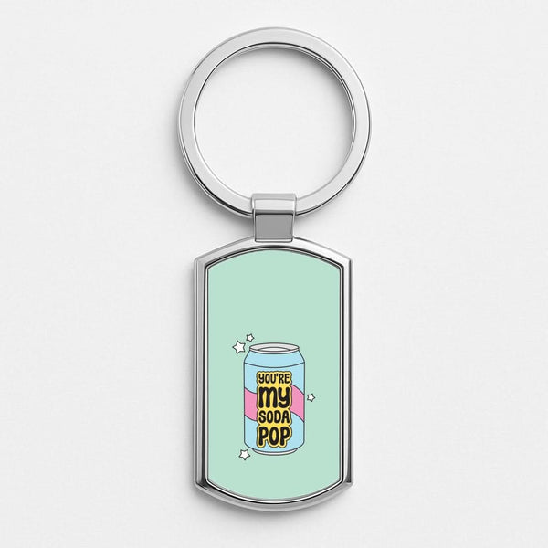 My Soda Can Silver Metal Keyring