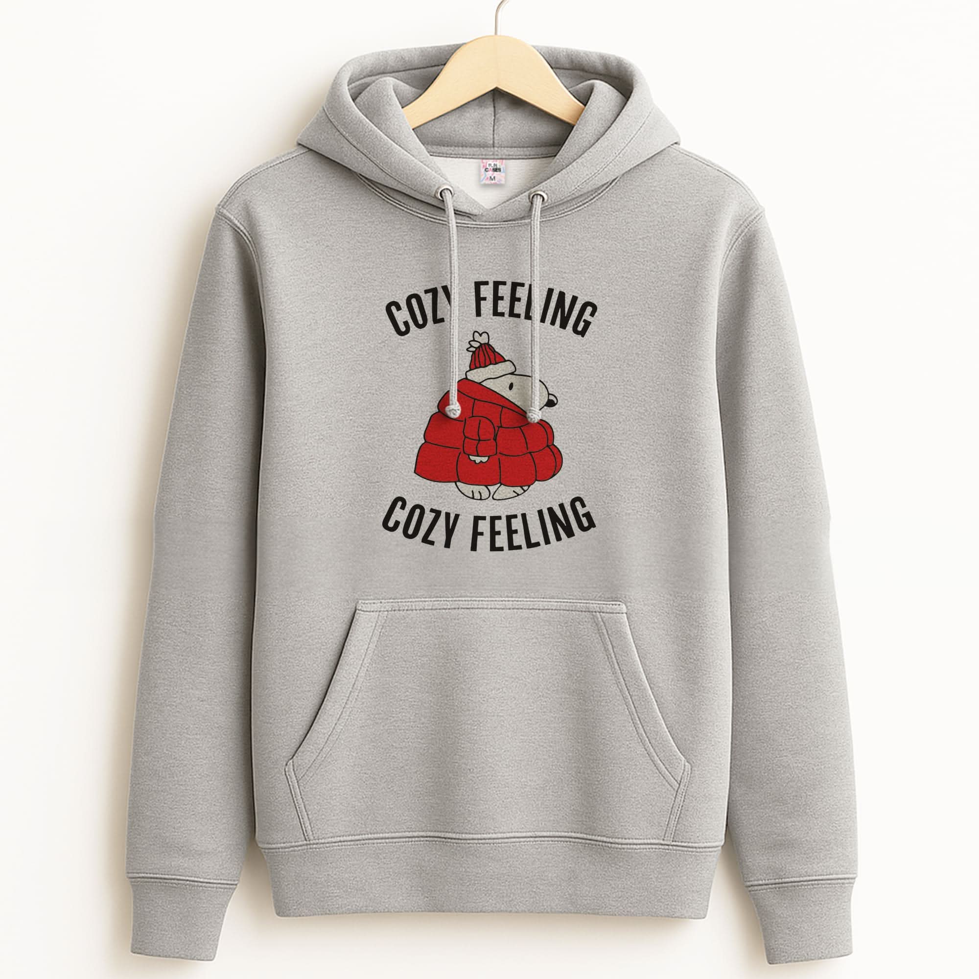 Cozy Feeling Cartoon Beagle Puffer Jacket Unisex Grey Hoodie