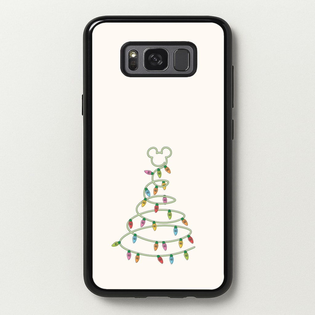 Cartoon Mouse Christmas Tree Lights Galaxy S8 Case