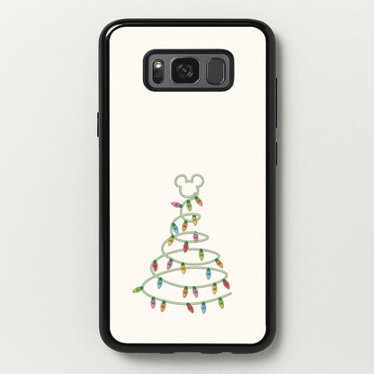 Cartoon Mouse Christmas Tree Lights Galaxy S8 Case