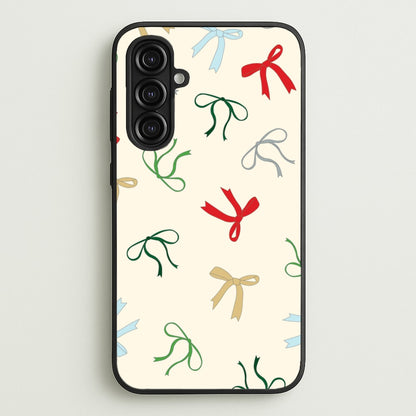 Coquette Christmas Bows Pattern Galaxy A16 Case