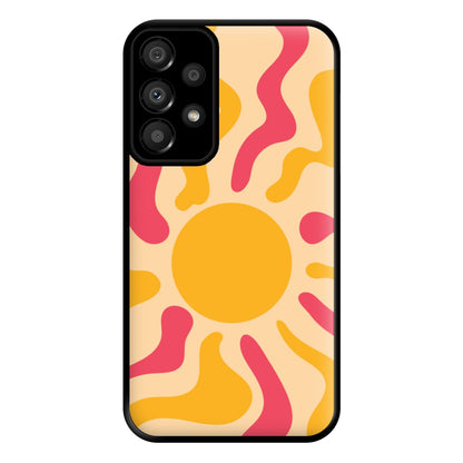 Yellow And Pink Abstract Sun Galaxy A33 Case