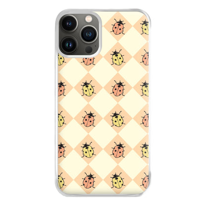 Argyle Ladybugs Pattern iPhone 13 Pro Max Case