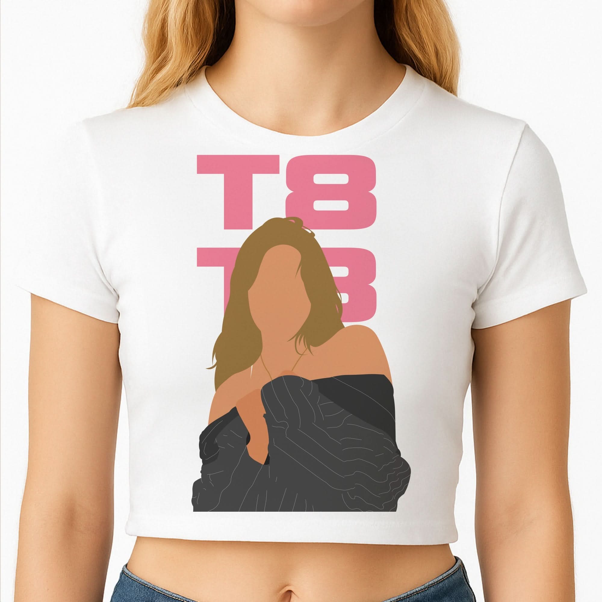 T8 Pink  Crop Top