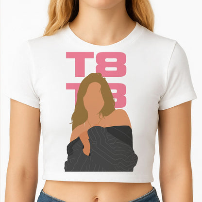 T8 Pink  Crop Top
