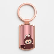 Stripey Cute Brown Monster Luxury Keyring 4