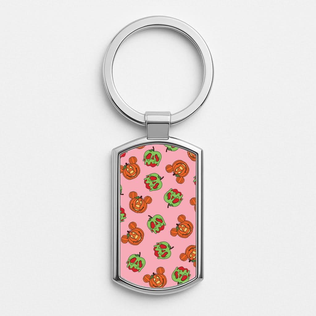 Pumpkin Mouse And Poison Apple Pattern Luxury Keyring