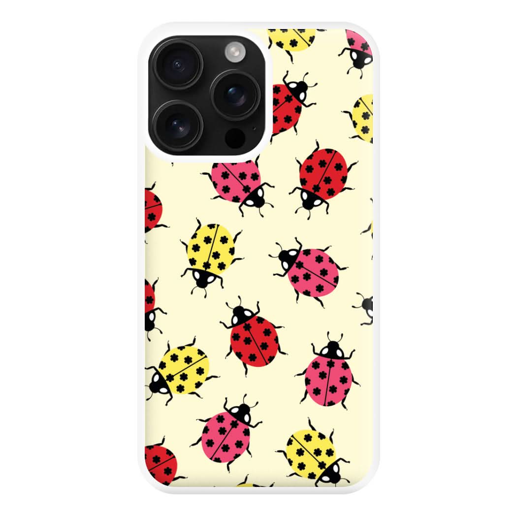  Ladybugs With Flower Spots Pattern Phone Case for Apple iPhone, Samsung Galaxy, Huawei and Google Pixel