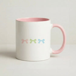 Gingham Ties  Pink Tea Mug