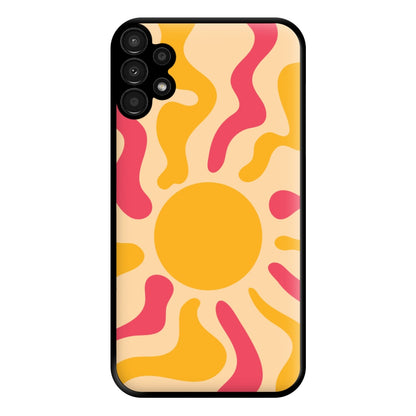 Yellow And Pink Abstract Sun Galaxy A13 Case